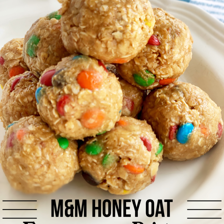 M&M Honey Oat Energy Bites
