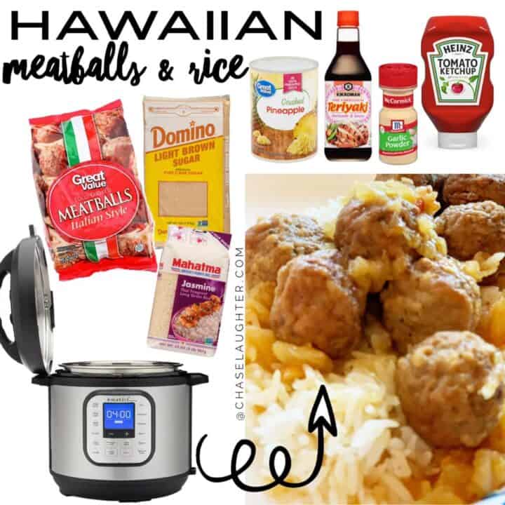 Hawaiian Meatballs and Rice