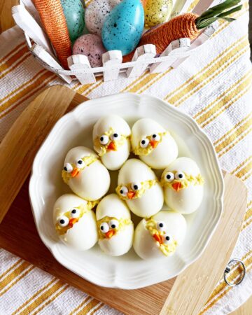 Instant Pot Deviled Eggs (Easter Egg Chicks)